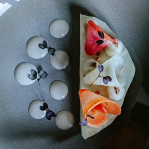Céleri Rôti Fumé Aux Thym Sauce Ajo Blanco - Le Petit Kembs - 623262