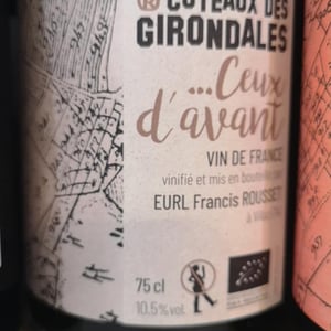 Ceux d'Avant - Coteaux des Girondales - Francis Rousset 