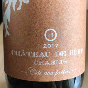 Chablis "Côte aux Prêtres" - Château de Béru - Athénaïs de Béru 