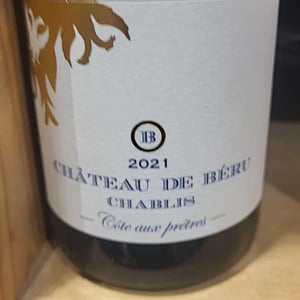 Chablis "Côte aux Prêtres" - Château de Béru - athenais-de-beru