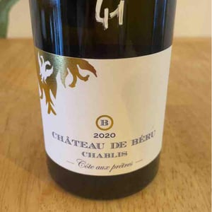 Chablis "Côtes aux Prêtres" (Sans soufre) - Château de Béru - athenais-de-beru