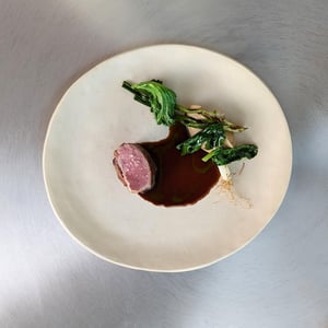 Char Grilled Lamb, Aubergine, Spring Onions - Austa - 666930