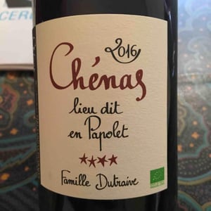 Chénas Lieu dit en Papolet - Domaine de la Grand'Cour - Jean-Louis Dutraive 