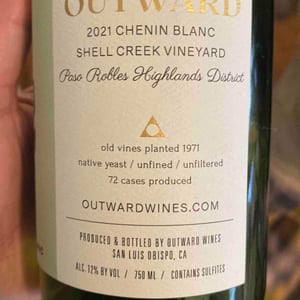 Shell Creek Vineyard Chenin Blanc - Outward Wines - Natalie Siddique & Ryan Pace 
