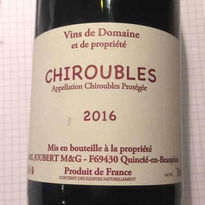 Domaine Marcel Joubert - Carine Joubert - Chiroubles