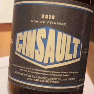 Cinsault - Ad Vinum - Sébastien Chatillon -2016