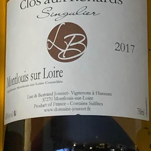 Clos aux Renards Singulier - Domaine Jousset - lise-bertrand-jousset