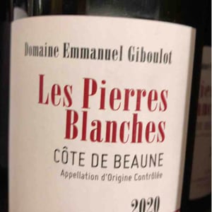 Côte-de-Beaune "Les Pierres Blanches" Rouge - Domaine Emmanuel Giboulot - emmanuel-giboulot -2020
