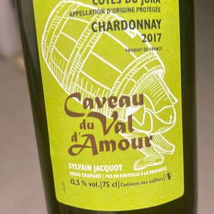 Chardonnay - Caveau du Val d’Amour - sylvain-jacquot -2017