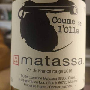 Domaine Matassa - Tom Lubbe - Coume de l’Olla Rouge