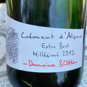 Crémant d'Alsace Millésimé Extra Brut - Domaine Bohn - Bernard & Arthur Bohn -2013