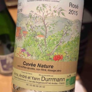 Cremant d’Alsace Rose Brut Cuvee Nature - Anna, André & Yann Durrmann - Anna, André & Yann Durrmann -2015