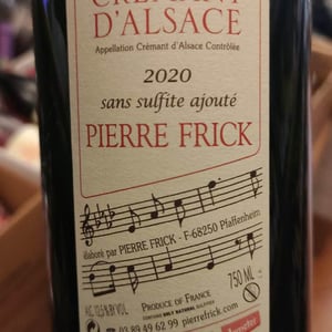 Crémant - Domaine Pierre Frick - Jean-Pierre, Chantal et Thomas Frick -2017
