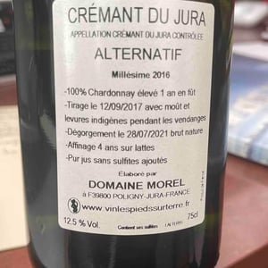 Crémant du Jura Brut Nature - Les Pieds Sur Terre - valentin-morel