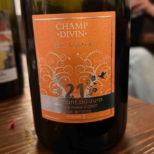 Cremant Du Jura, Zero Dosage - Champ Divin - Fabrice & Valérie Closset 