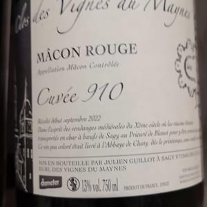 Cuvée 910 - Clos des Vignes du Maynes - Julien Guillot 