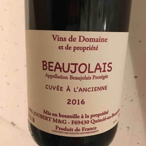 Cuvée à l'Ancienne 2016