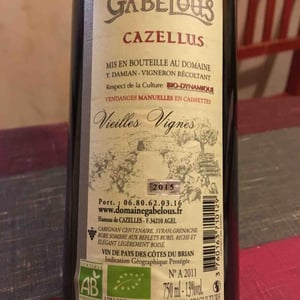 Cuvée Cazelles - Domaine Gabelous - Yoann & Gisèle Damian 