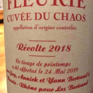 Cuvée du Chaos - Les Bertrand - guy-annick-yann-bertrand