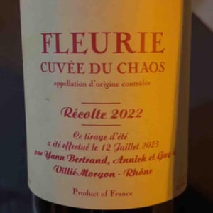 Les Bertrand - Guy, Annick & Yann Bertrand - Cuvée du Chaos