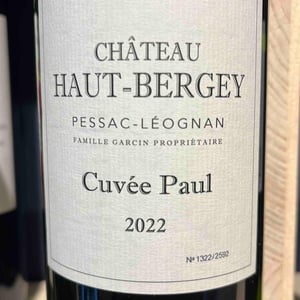 Cuvée Paul Blanc - Château Haut Bergey - paul-garcin -2022