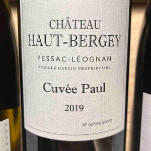 Cuvée Paul Rouge - Château Haut Bergey - paul-garcin -2019