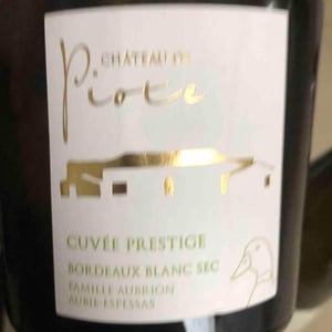 Cuvée Prestige Bordeaux Blanc Sec - Château De Piote - virginie-aubrion