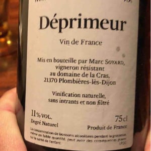 Déprimeur - Domaine de la Cras - marc-soyard