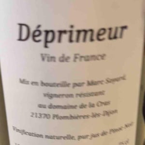 Déprimeur - Domaine de la Cras - Marc Soyard 