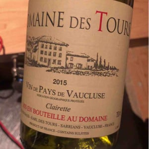 "Domaine des Tours" - Vin de Pays de Vaucluse - Blanc 2015