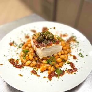 Dos De Cabillaud, Cocos De Paimpol. Pesto Rosso. - La Cuiller en Bois - 534875