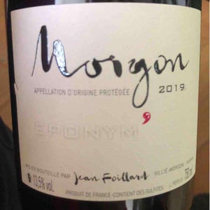 Morgon “Eponym'” - Jean Foillard - Jean Foillard 