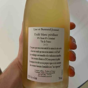 Exilé Blanc Pétillant - Domaine Jousset - lise-bertrand-jousset