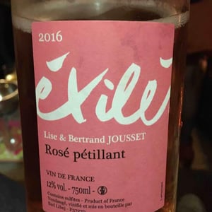 Éxilé Rosé Pétillant - Domaine Jousset - lise-bertrand-jousset
