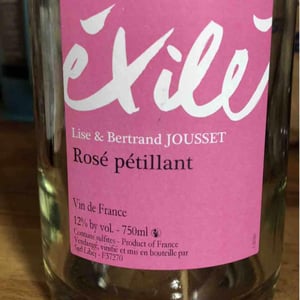 Domaine Jousset - Lise & Bertrand Jousset - Éxilé Rosé Pétillant