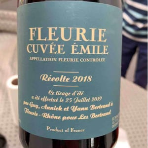 Fleurie Cuvée Émile - Les Bertrand - guy-annick-yann-bertrand