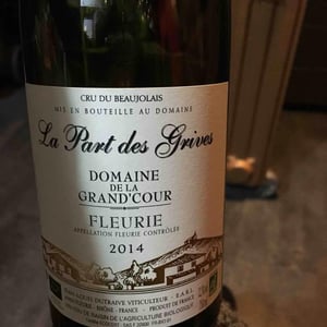 Fleurie La Part des Grives - Domaine de la Grand'Cour - Jean-Louis Dutraive 