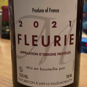 Fleurie - Domaine Guy Breton - P'tit Max - Guy Breton 