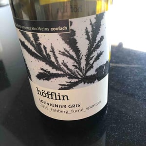 Souvignier Gris Fohberg Fumé Spontan - Weingut Höfflin - Matthias und Julius Höfflin 