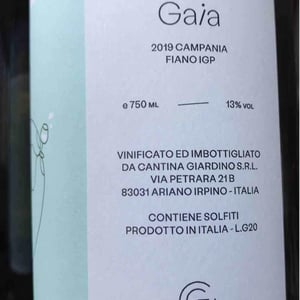 Gaia - Cantina Giardino - Antonio Di Gruttola & Daniela De Gruttola -2019