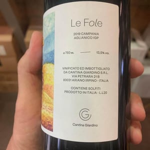 Le fole - Cantina Giardino - Antonio Di Gruttola & Daniela De Gruttola -2022