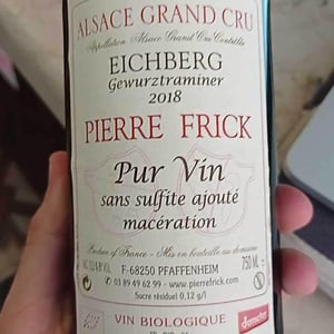 Gewurztraminer Grand cru Eichberg - Domaine Pierre Frick - jean-pierre-chantal-et-thomas-frick -2018