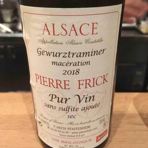 Gewurztraminer Macération Sec - Domaine Pierre Frick - Jean-Pierre, Chantal et Thomas Frick 