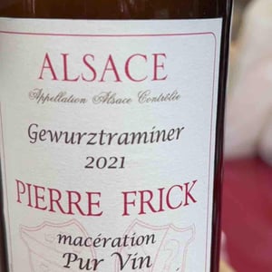 Gewurztraminer Macération Sec - Domaine Pierre Frick - Jean-Pierre, Chantal et Thomas Frick 