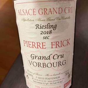 Grand Cru Vorbourg Riesling - Domaine Pierre Frick - Jean-Pierre, Chantal et Thomas Frick 