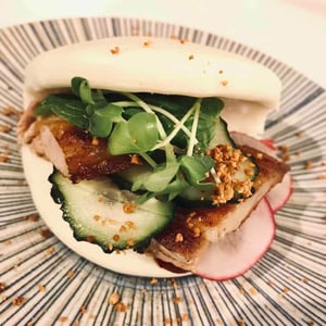 Gua Bao de Panceta brasa - El Windsor