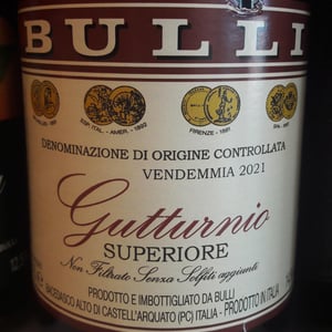 GUTTURNIO SUPERIORE DOC - Azienda Vitivinicola Bulli - Leonardo Bulli 