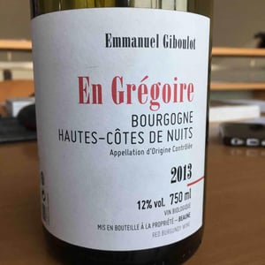 Hautes-Côtes-de-Nuits "En Grégoire" Rouge - Domaine Emmanuel Giboulot - Emmanuel Giboulot 