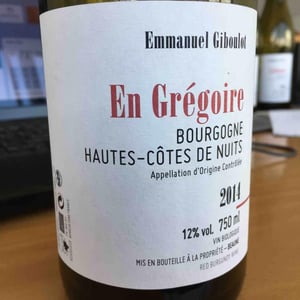 Hautes-Côtes-de-Nuits "En Grégoire" Rouge 2014