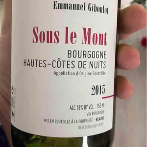 Hautes-Côtes-de-Nuits "Sous le Mont" Rouge - Domaine Emmanuel Giboulot - emmanuel-giboulot